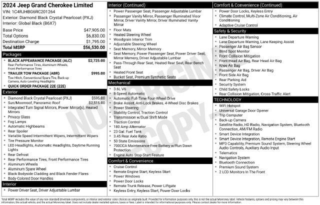 Used 2024 Jeep Grand Cherokee Limited w/ Black Appearance Package AWD/4WD image 25