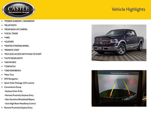 Used 2016 RAM 1500 Laramie w/ Convenience Group AWD/4WD image 3