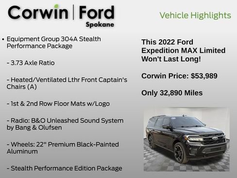 Used 2022 Ford Expedition Max Limited image 7