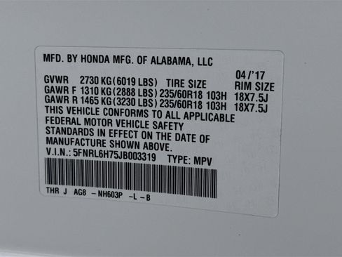Certified 2018 Honda Odyssey EX-L image 33