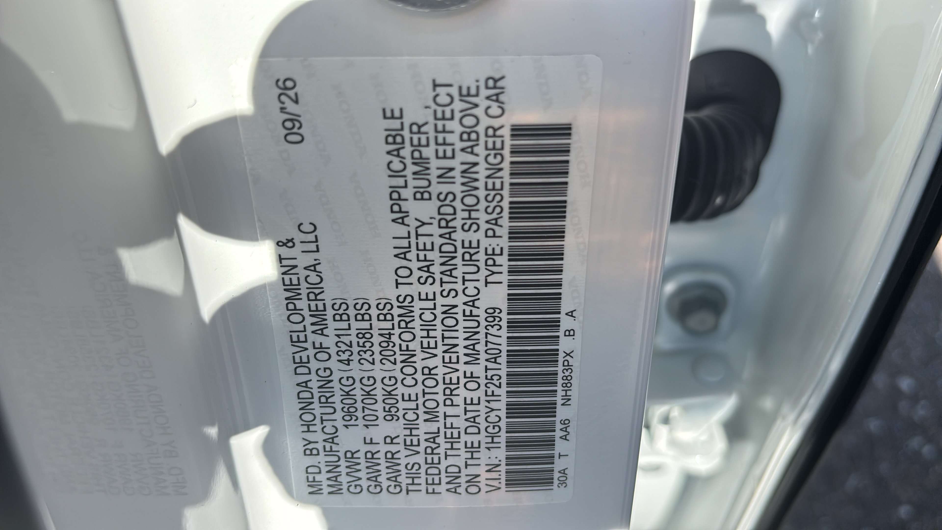 New 2026 Honda Accord LX image 16