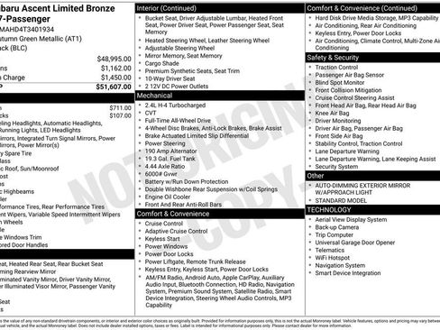 Certified 2026 Subaru Ascent Limited Bronze AWD/4WD image 4