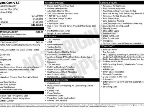 Used 2025 Toyota Camry SE w/ Convenience Package image 4