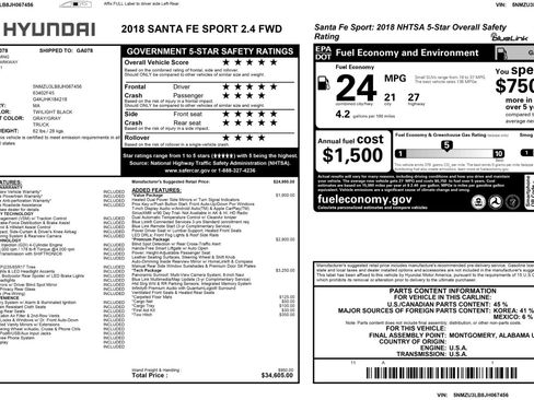 Used 2018 Hyundai Santa Fe Sport w/ 2.4L Tech Package 04 image 52