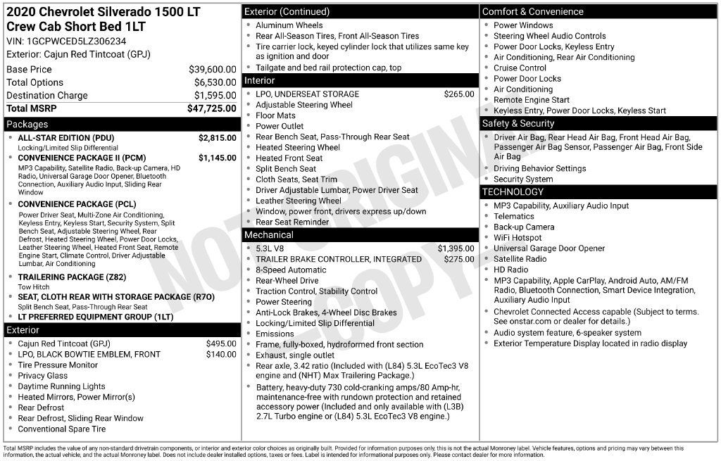 Used 2020 Chevrolet Silverado 1500 LT w/ All-Star Edition RWD image 10