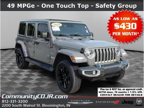 Used 2022 Jeep Wrangler Unlimited Sahara w/ Cold Weather Group AWD/4WD image 1