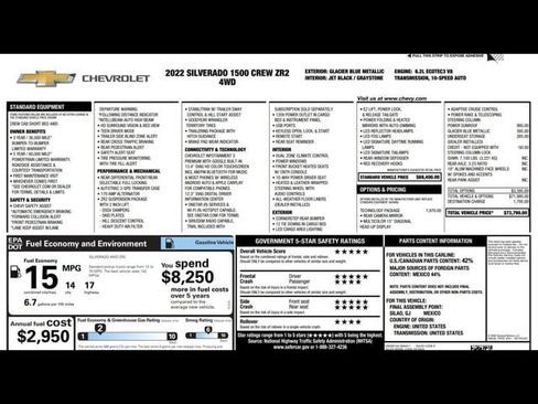 Used 2022 Chevrolet Silverado 1500 ZR2 w/ Technology Package image 3