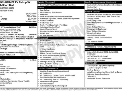 New 2025 GMC Hummer EV 3X w/ Battery Pack, 24 Module Pack image 2