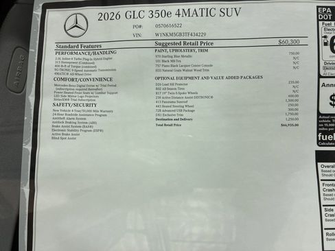 New 2026 Mercedes-Benz GLC 350e 4MATIC image 21