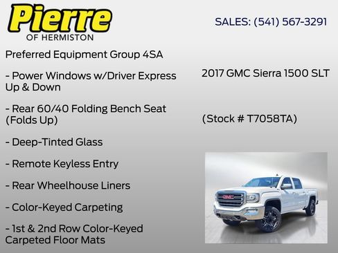 Used 2017 GMC Sierra 1500 SLT AWD/4WD image 6
