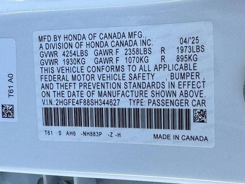 Certified 2025 Honda Civic FWD Hybrid Sedan image 26