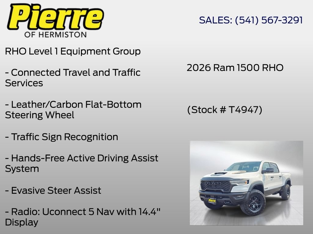 New 2026 RAM 1500 RHO w/ RHO Level 1 Equipment Group AWD/4WD image 30