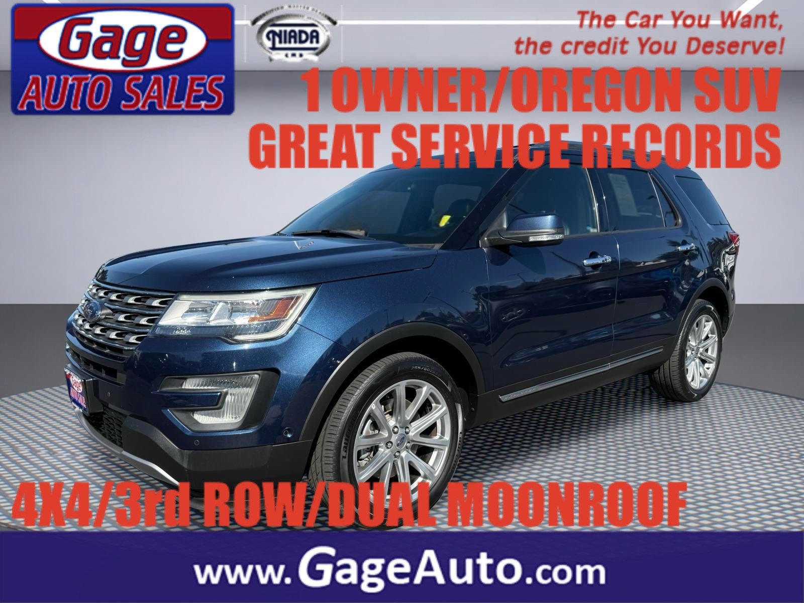 Used 2017 Ford Explorer Limited w/ Equipment Group 303A AWD/4WD image 1