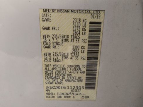 Used 2019 Nissan Murano SV w/ Premium Package FWD image 33