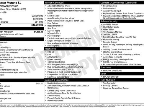 Used 2011 Nissan Murano SL w/ Navigation Pkg image 14