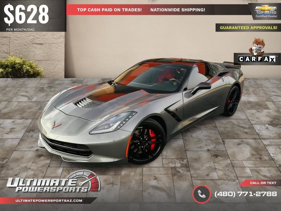 Used 2016 Chevrolet Corvette Stingray Coupe w/ Carbon Flash Badge Package RWD image 3