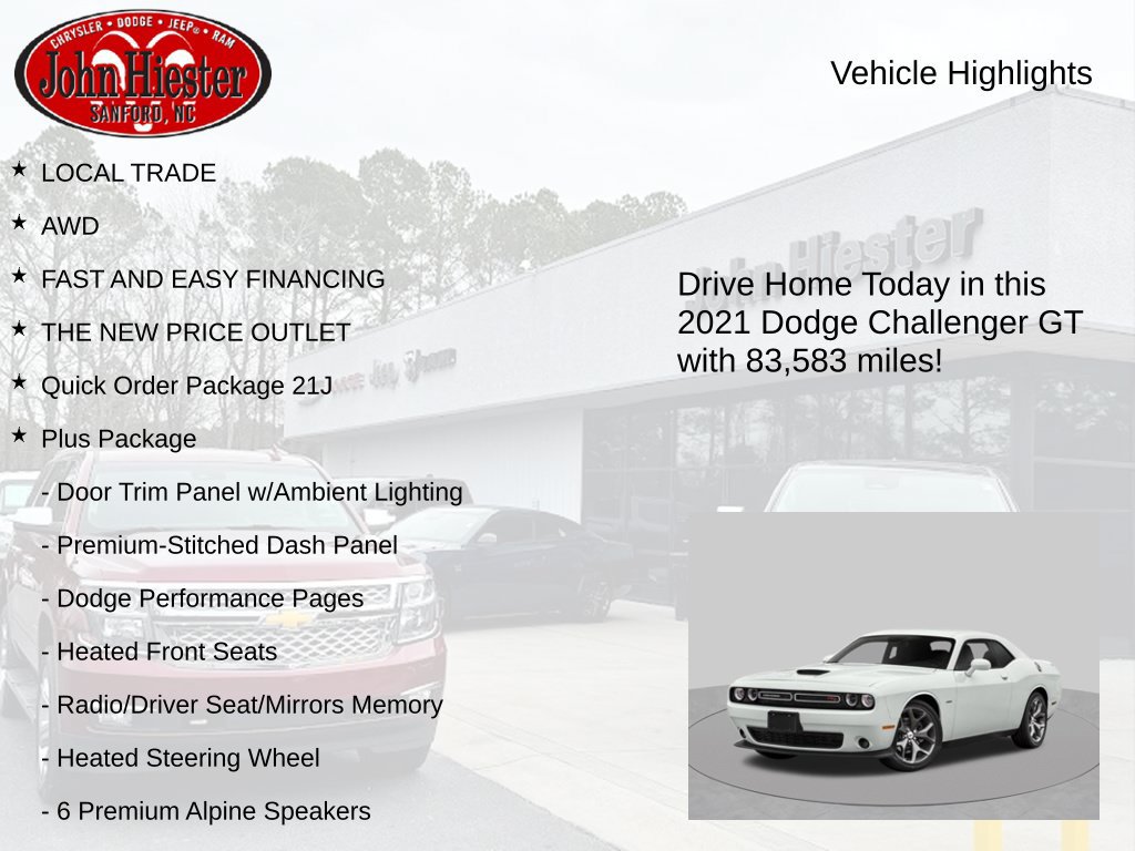 Used 2021 Dodge Challenger GT w/ Plus Package AWD/4WD image 3