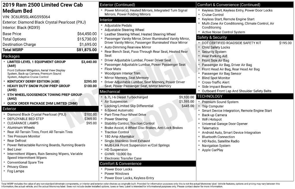 Used 2019 RAM 2500 Limited AWD/4WD image 12