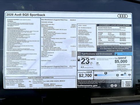 New 2026 Audi SQ5 Premium Plus AWD/4WD image 16