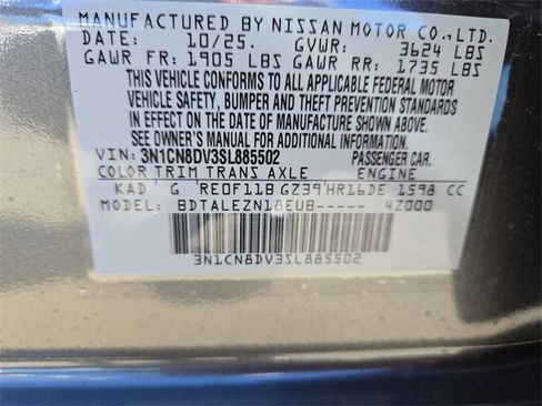 New 2025 Nissan Versa S w/ Trunk Package image 36