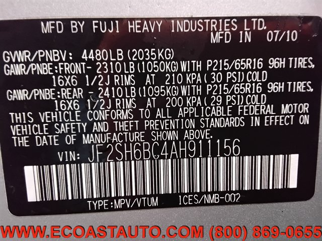Used 2010 Subaru Forester 2.5X w/ Popular Equipment Group 1B AWD/4WD image 19