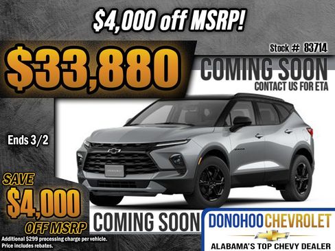 New 2026 Chevrolet Blazer LT image 1