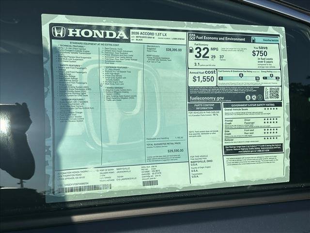 New 2026 Honda Accord LX image 20