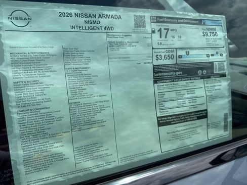 New 2026 Nissan Armada NISMO AWD/4WD image 45