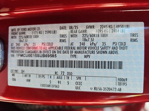 New 2025 Ford Escape SE image 43