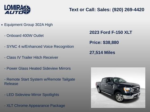 Used 2023 Ford F150 XLT w/ Equipment Group 302A High AWD/4WD image 8