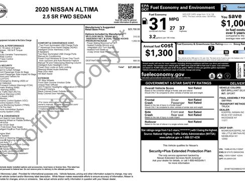 Used 2020 Nissan Altima 2.5 SR w/ Premium Package FWD image 2