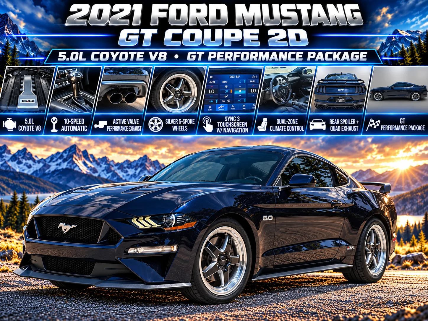 Used 2021 Ford Mustang GT w/ GT Performance Package RWD image 1