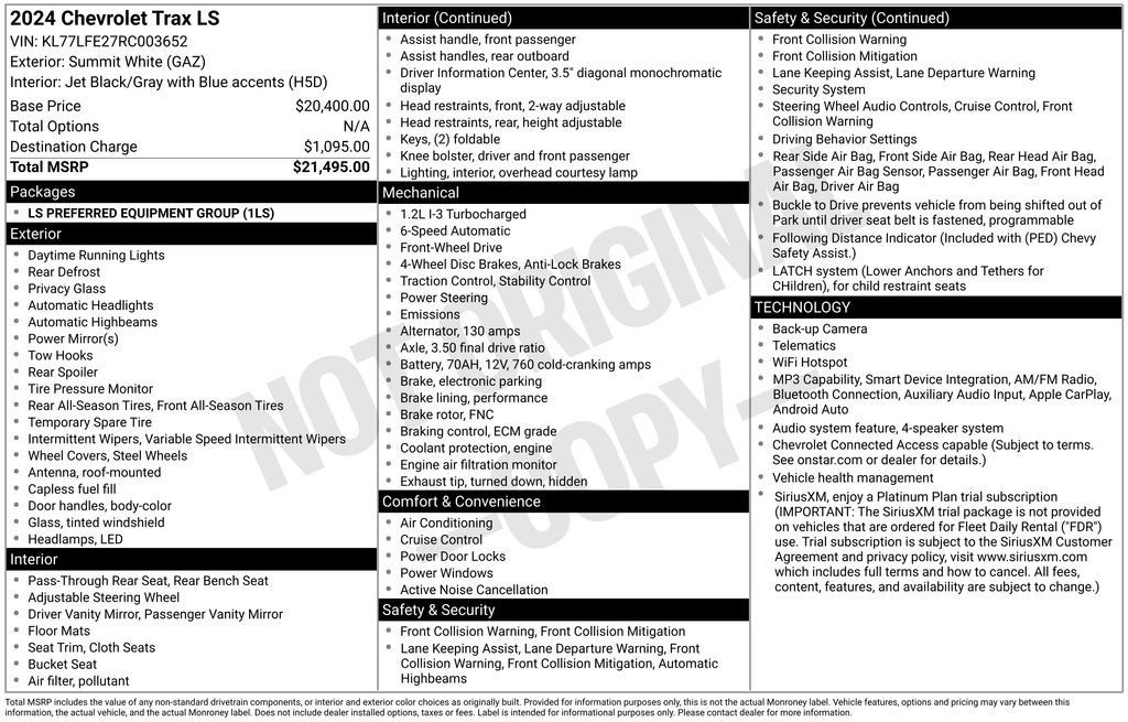 Used 2024 Chevrolet Trax LS FWD image 28
