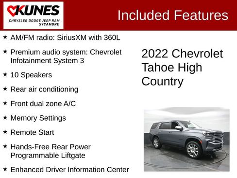 Used 2022 Chevrolet Tahoe High Country w/ Max Trailering Package image 4