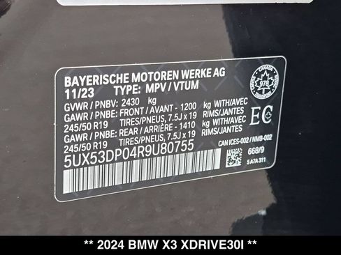 Used 2024 BMW X3 xDrive30i AWD/4WD image 29