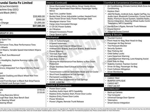 Used 2019 Hyundai Santa Fe Limited image 25