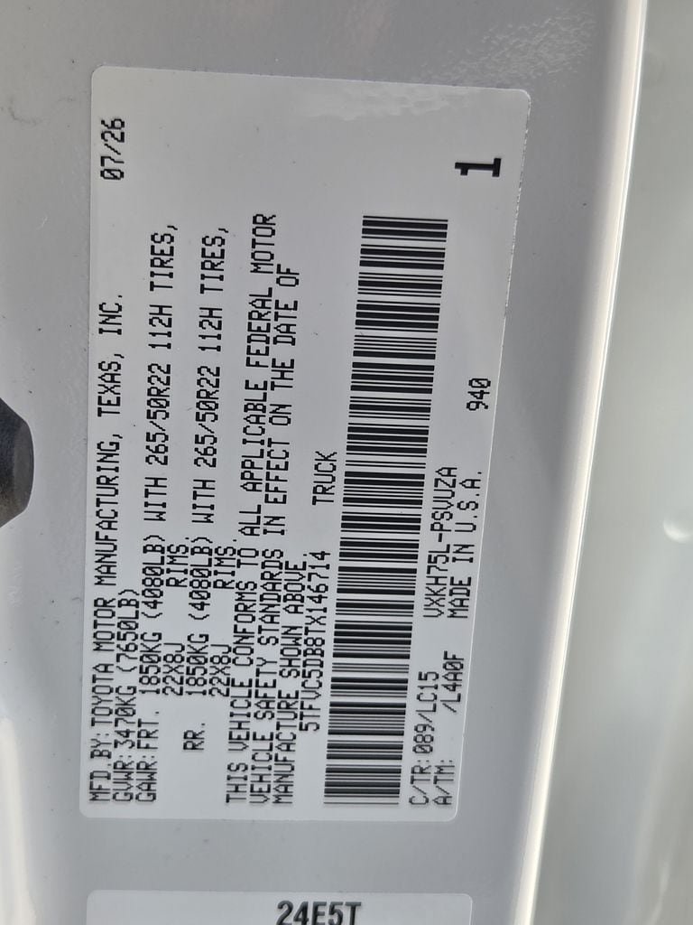 New 2026 Toyota Tundra Capstone AWD/4WD image 22