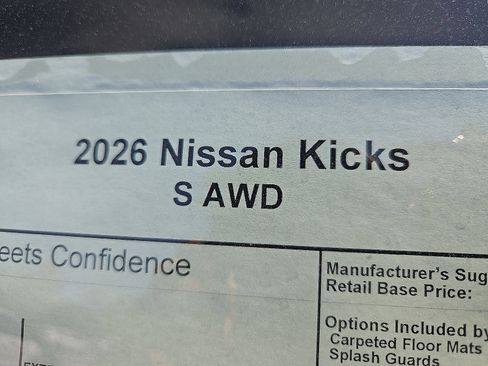 New 2026 Nissan Kicks S AWD/4WD image 9