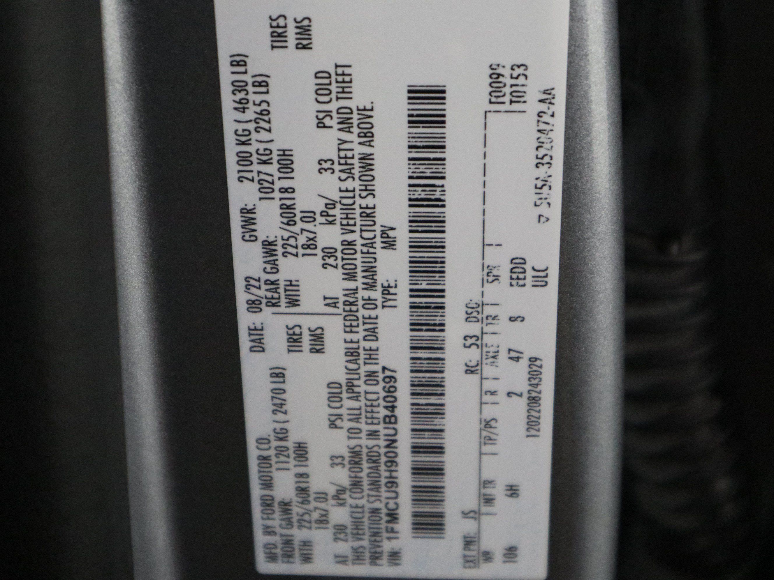Used 2022 Ford Escape SEL w/ Technology Package AWD/4WD image 39