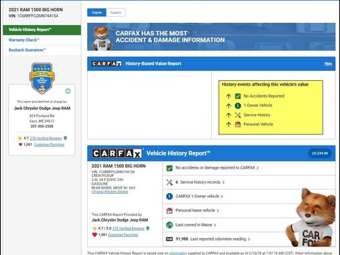 Used 2021 RAM 1500 Big Horn image 11