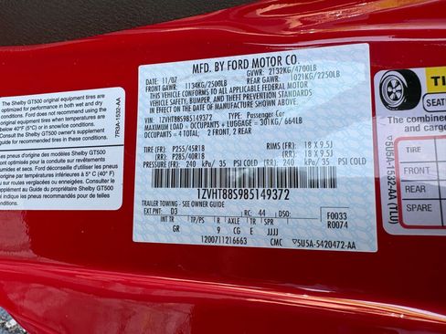 Used 2008 Ford Mustang Shelby GT500 RWD image 84