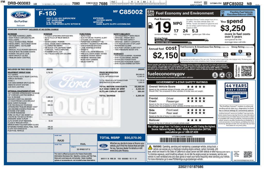 Certified 2021 Ford F150 XLT w/ Equipment Group 302A High RWD image 13