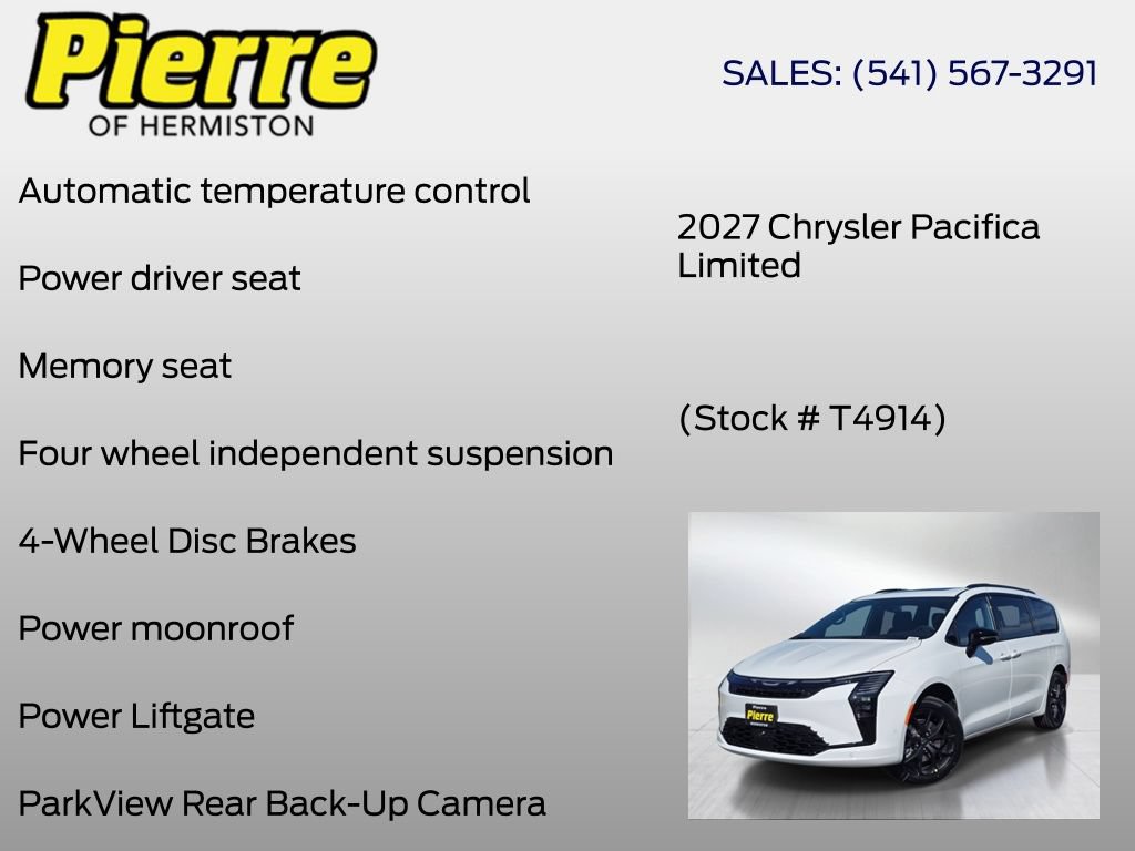New 2027 Chrysler Pacifica Limited AWD/4WD image 18