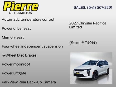 New 2027 Chrysler Pacifica Limited AWD/4WD image 18