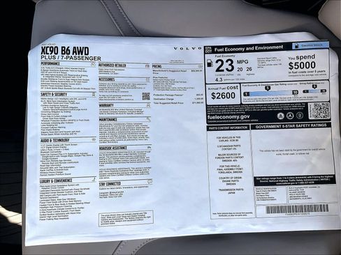 New 2027 Volvo XC90 B6 Plus AWD/4WD image 36