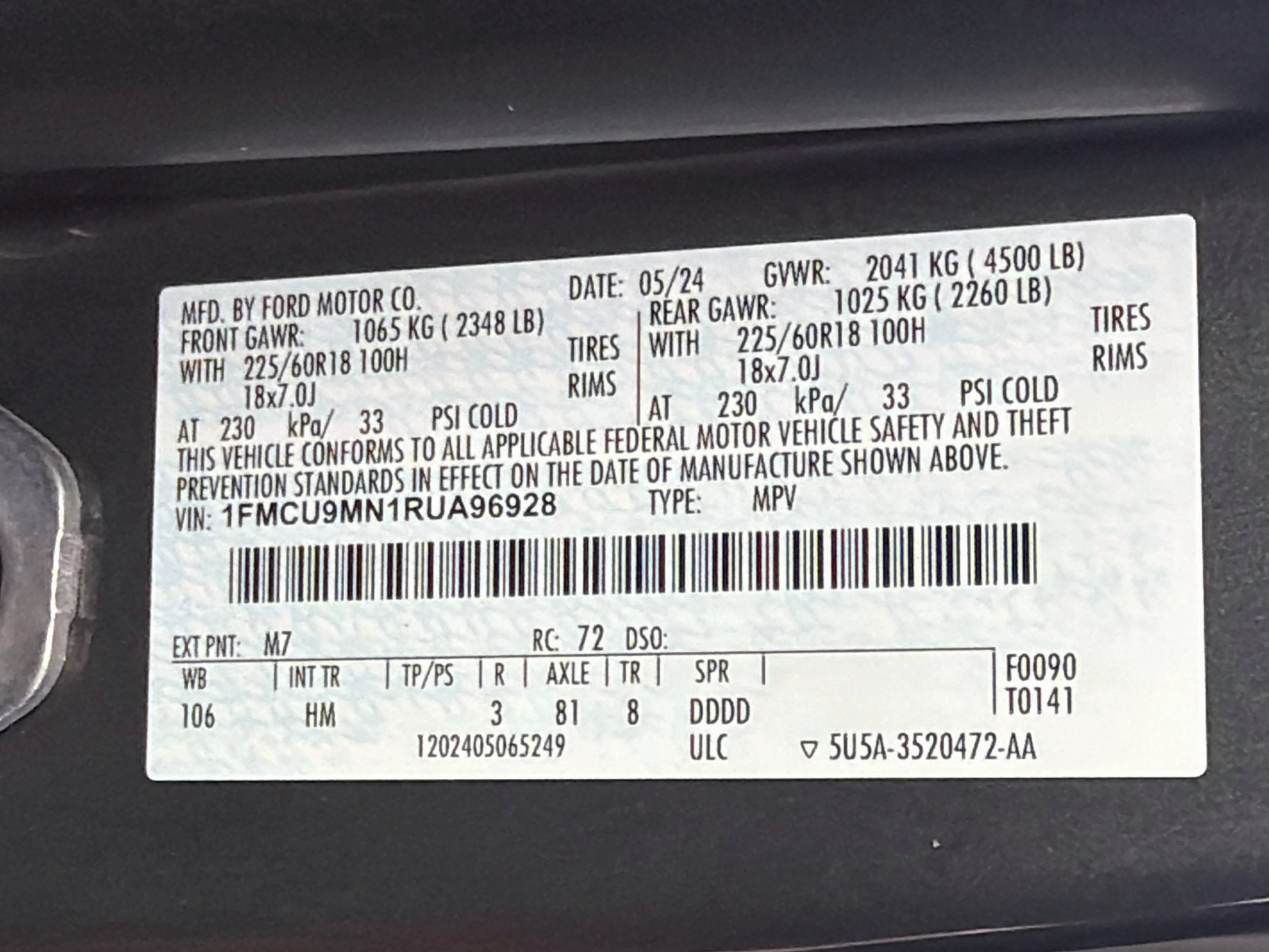 Used 2024 Ford Escape ST-Line AWD/4WD image 12