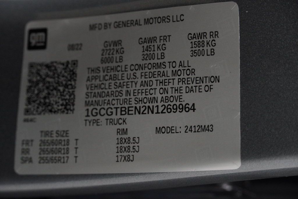 Used 2022 Chevrolet Colorado W/T w/ Custom Special Edition AWD/4WD image 46
