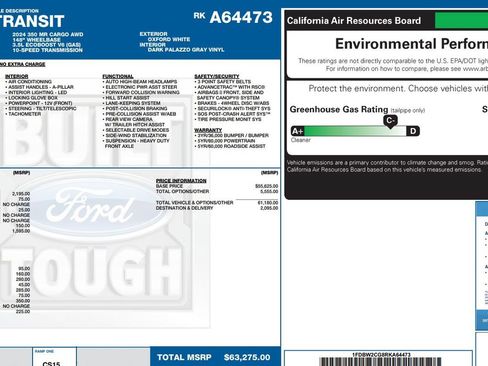 Used 2024 Ford Transit 350 148 Medium Roof AWD w/ Ambulance Prep Package image 9