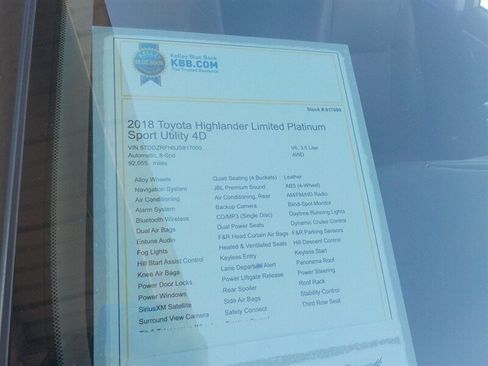 Used 2018 Toyota Highlander Limited Platinum image 19