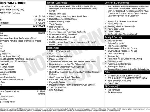 Used 2015 Subaru WRX Limited image 38